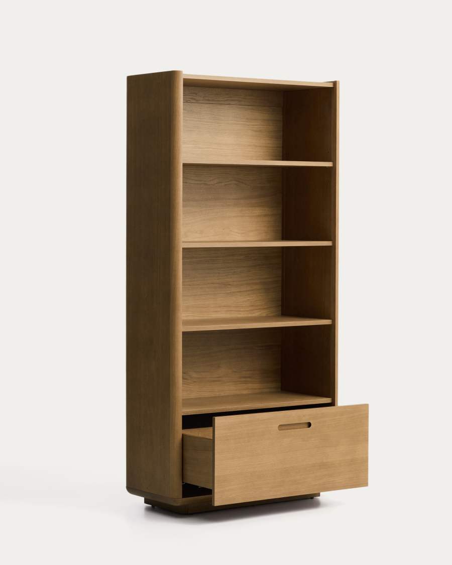 Regal Japandi Eichenholz Hellbraun 90x185 cm