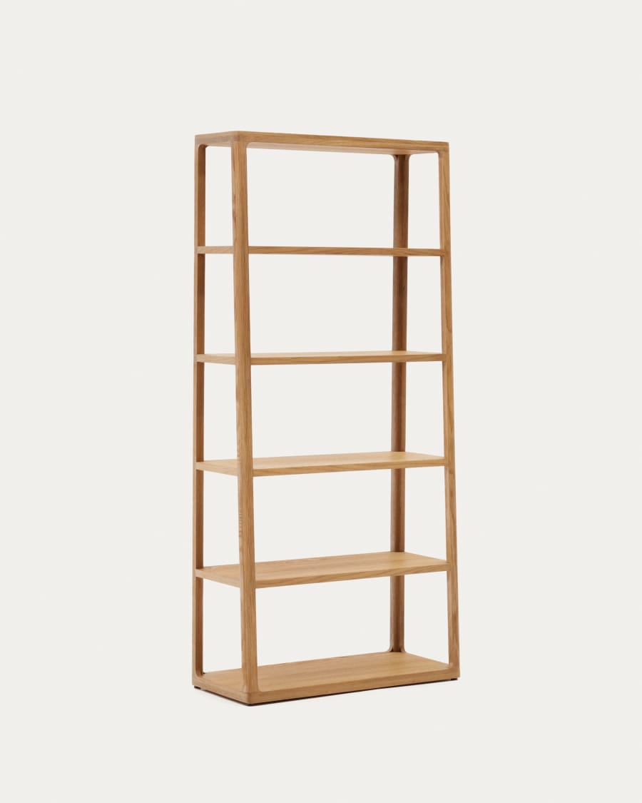 Japandi Bücherregal aus massiver Eiche 90x193 cm