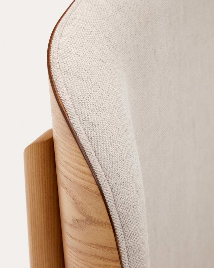 Japandi Bett aus Eichenholz Hellbraun 180x200 cm