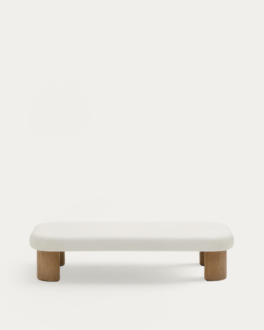 Couchtisch Japandi Zement Akazienholz 140x70 cm