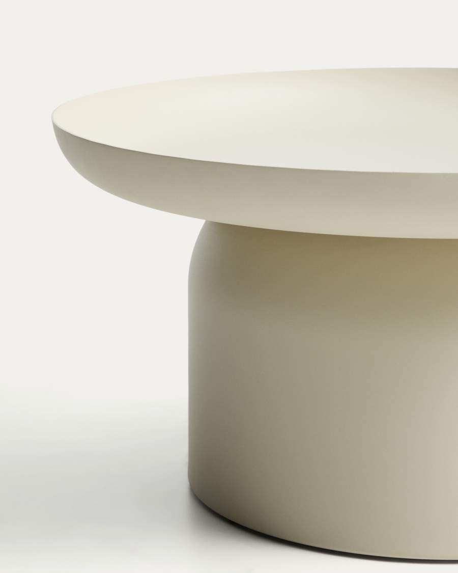 Couchtisch Japandi Aluminium Ecru 70 cm