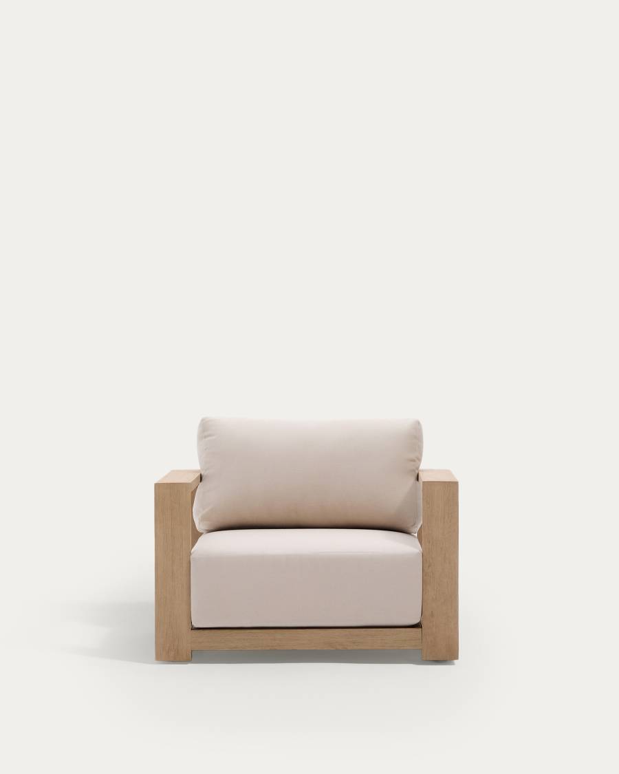 Sessel Japandi Akazienholz Hell
