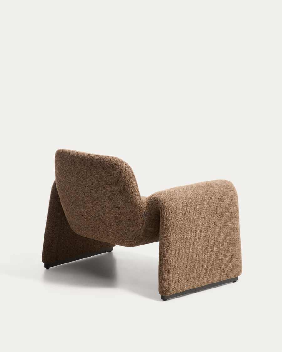 Sessel Japandi Schokoladenbraun Chenille