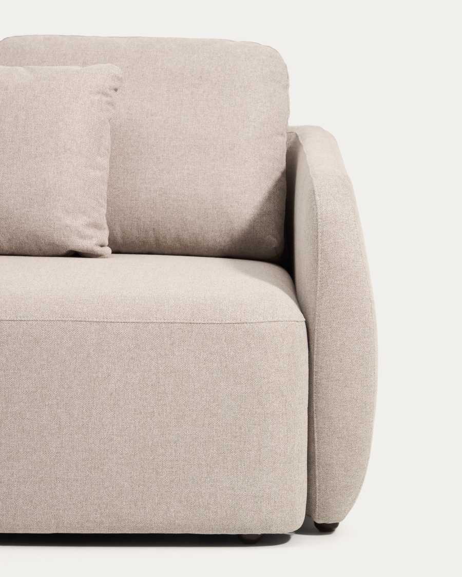 Bettsofa Japandi Beige Chenille 3-Sitzer
