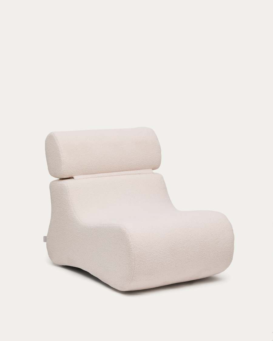 Sessel Japandi Ecru Bouclé