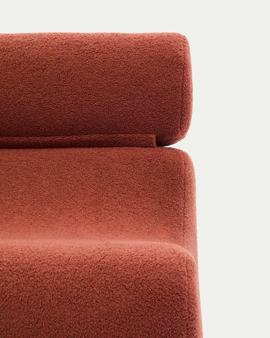 Sessel Japandi Terrakotta Bouclé
