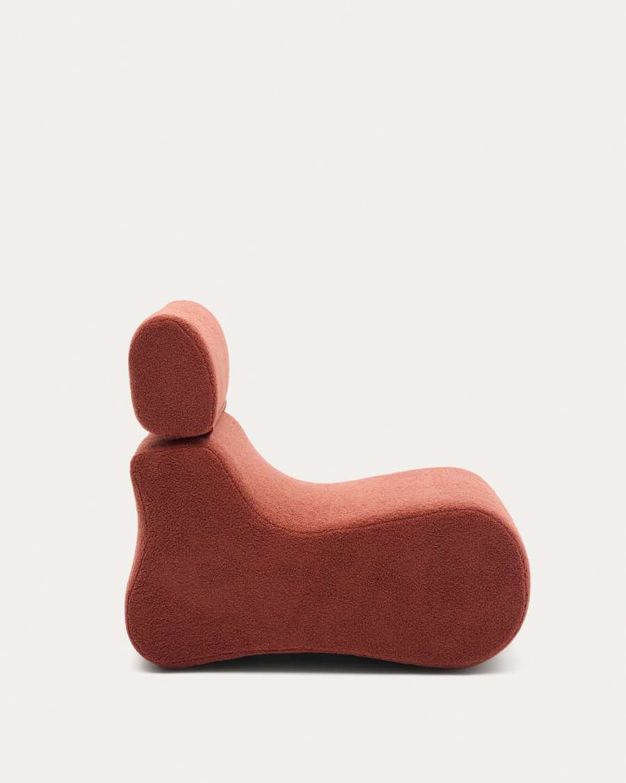 Sessel Japandi Terrakotta Bouclé