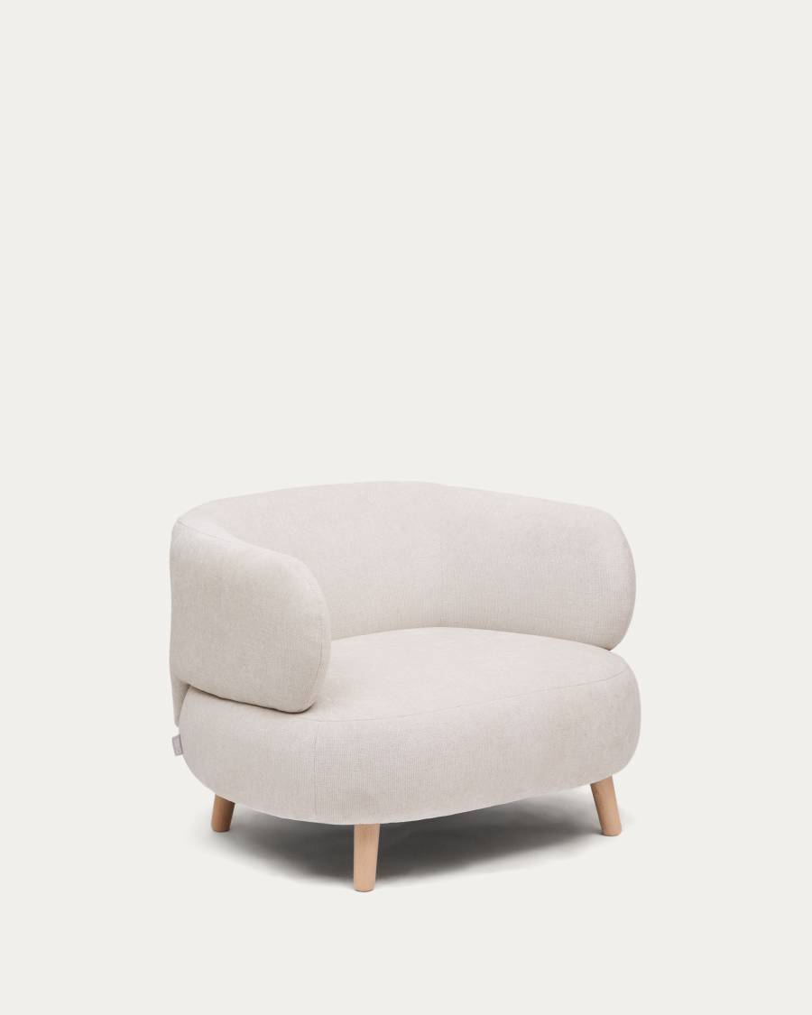 Sessel Japandi Perle Chenille Buche 90 cm