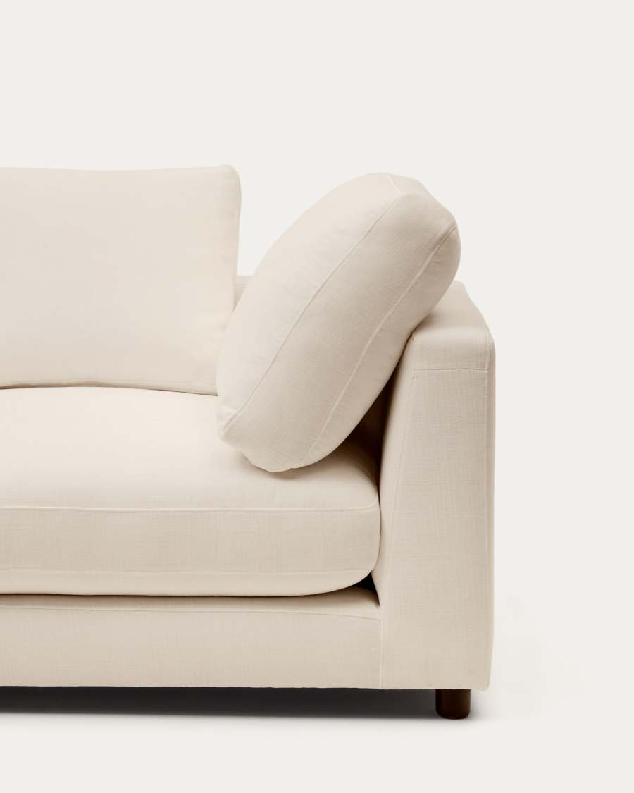 Chaiselongue Japandi Beige Chenille Links