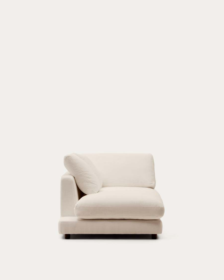 Chaiselongue Japandi Beige Chenille Links
