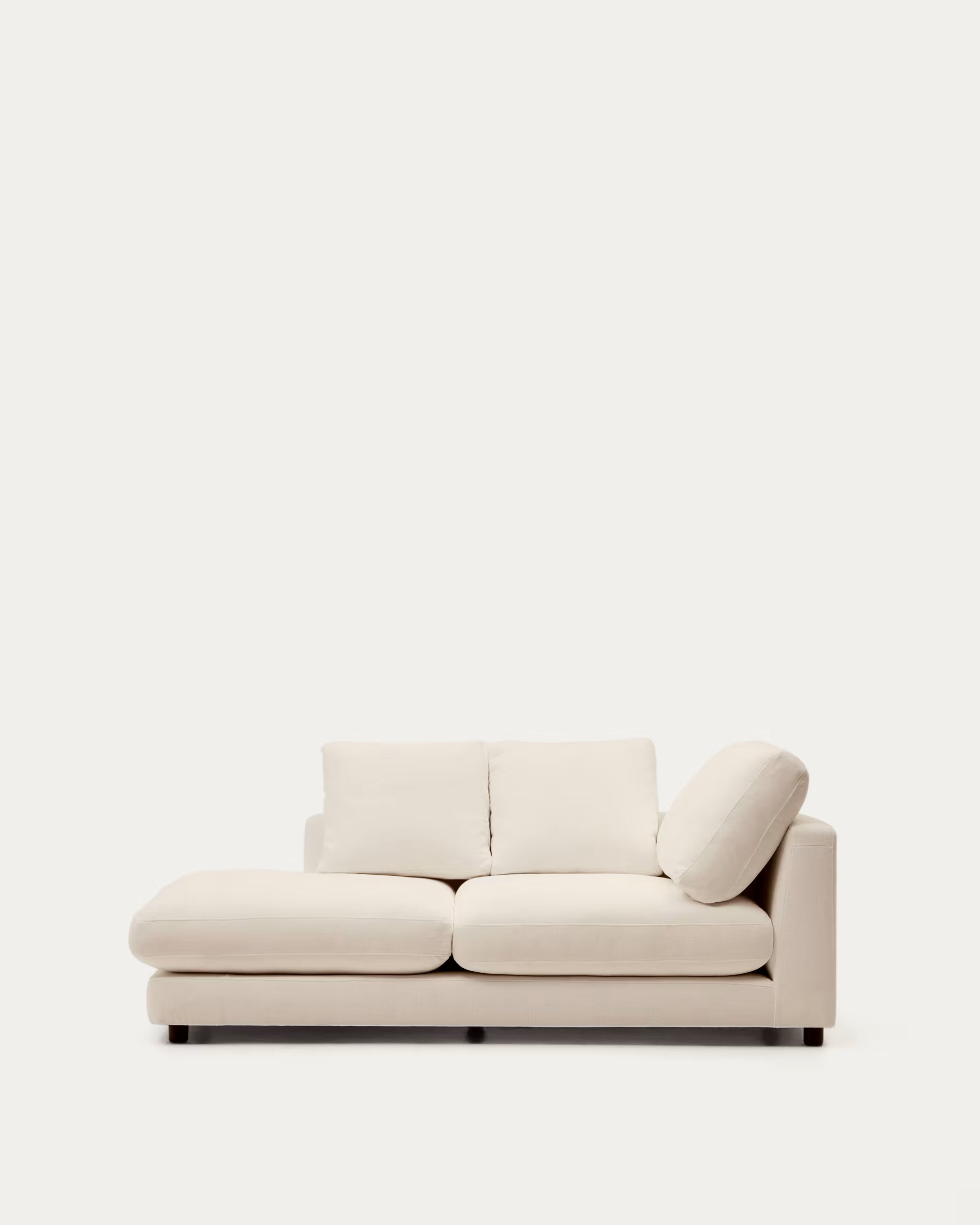 Chaiselongue Japandi Beige Chenille Links
