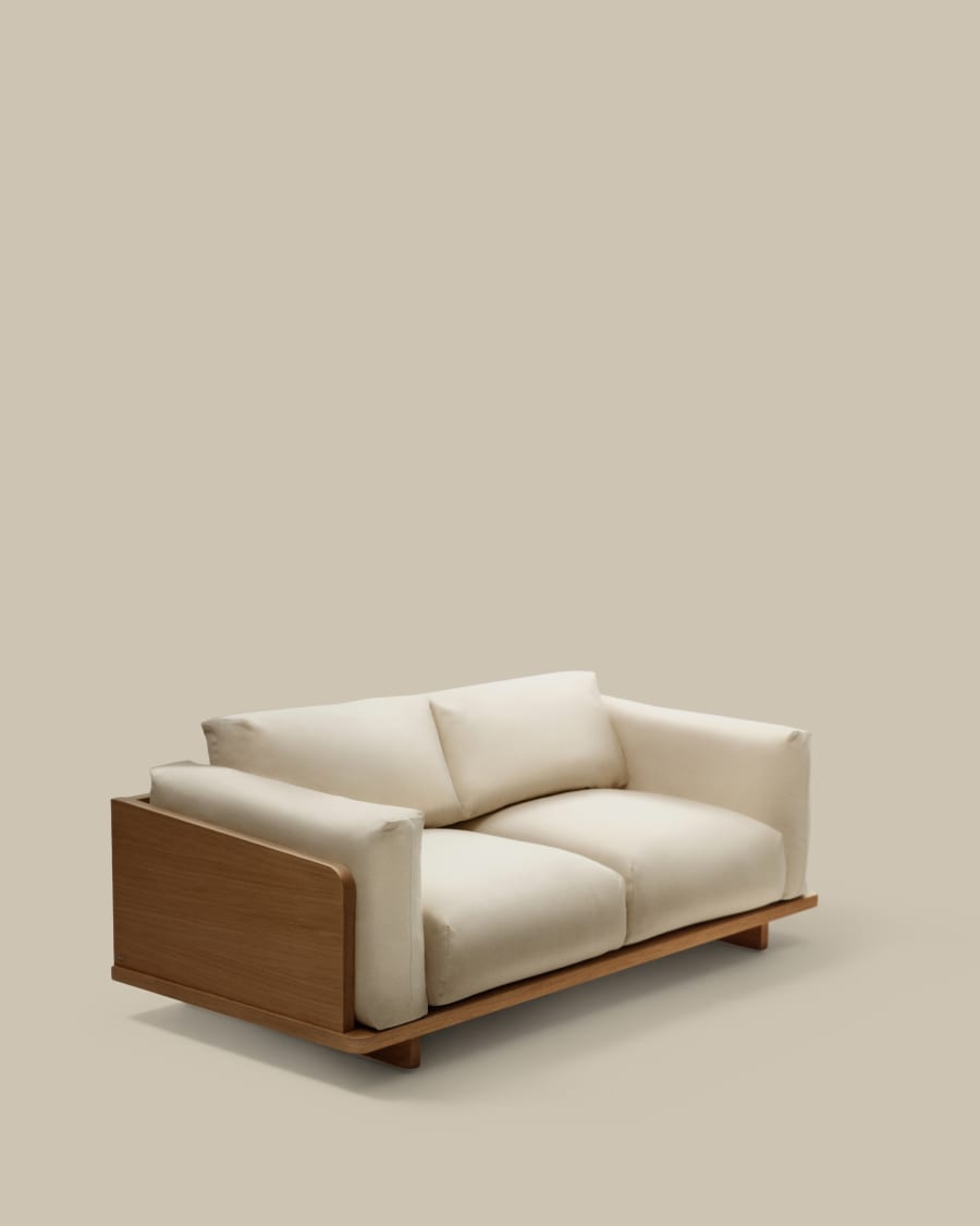 Japandi Sofa Beige 3-Sitzer