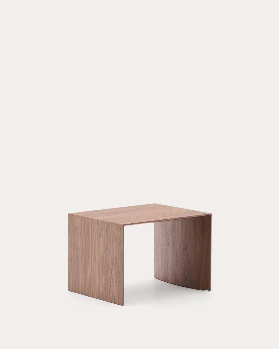 Beistelltisch Japandi Walnussfurnier 55x40 cm