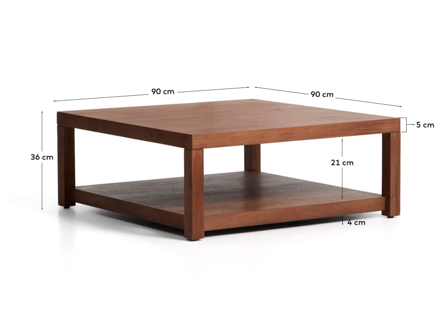 Beistelltisch Japandi Akazienholz 90x90 cm