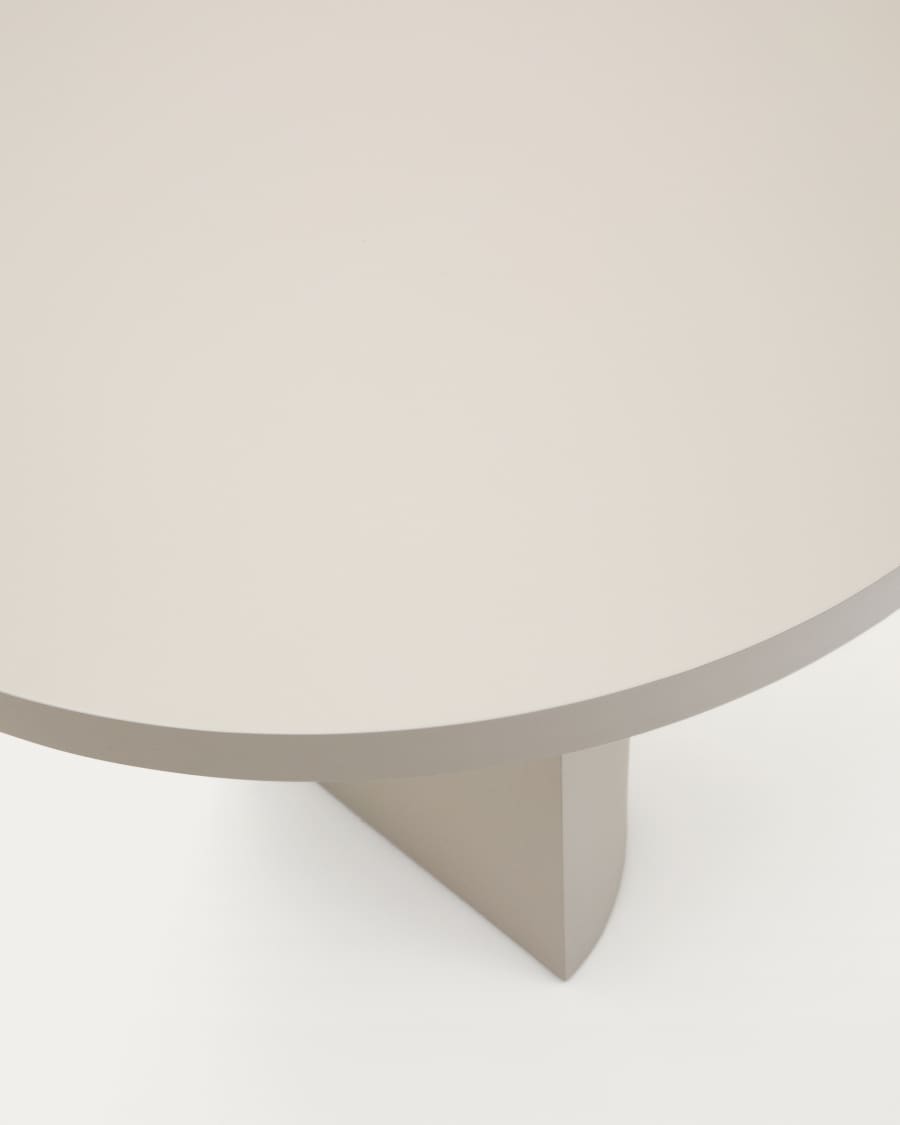 Japandi Tisch aus MDF in Eierschale, 200 x 100 cm