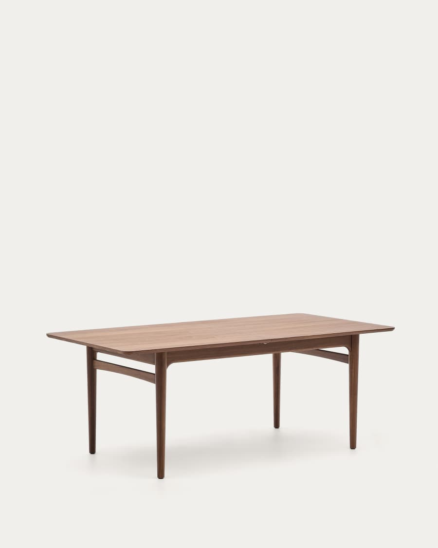 Ausziehtisch Japandi Nussbaum 200–260 cm
