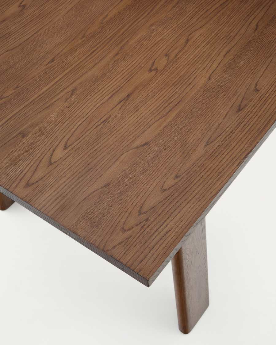 Japandi Ausziehtisch aus Eichenholz und Nussbaum, 200–250 cm