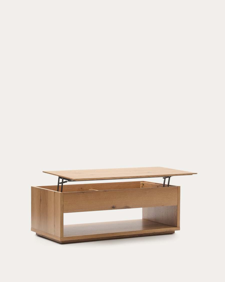 Couchtisch Japandi Eichenfurnier Natur Klappbar 120x60 cm