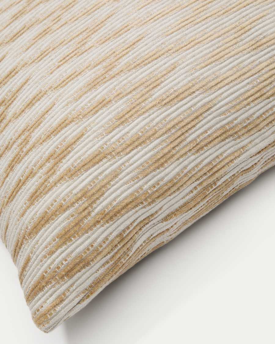 Japandi Kissenbezug Viskose Baumwolle Beige Ecru 45x45 cm