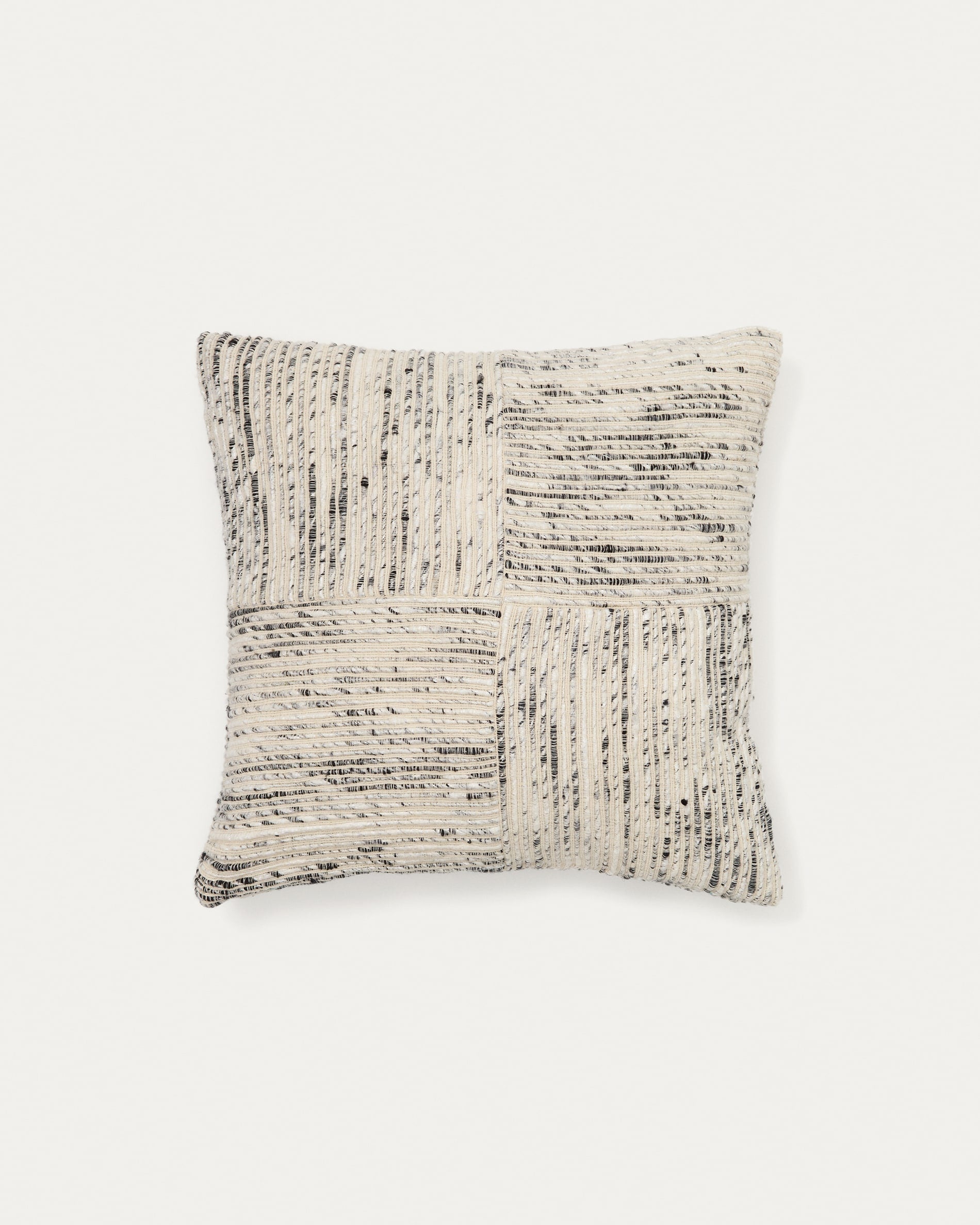 Japandi Kissenbezug Beige & Schwarz