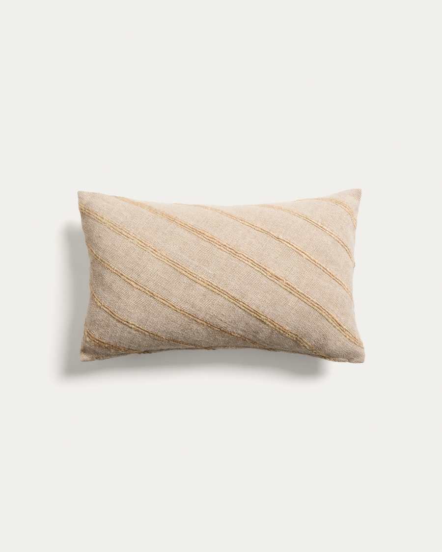 Kissenbezug Japandi Baumwolle Viskose Beige 30x50 cm
