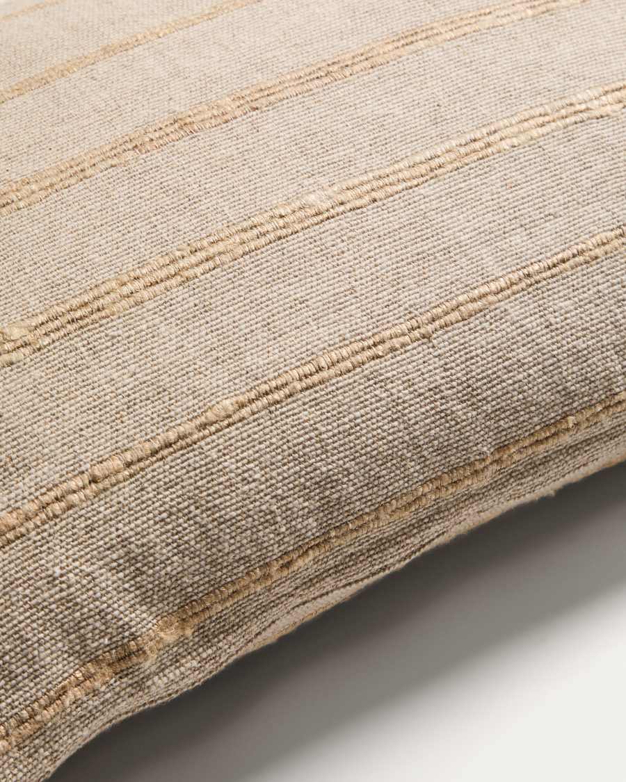 Kissenbezug Japandi Baumwolle Viskose Beige 40x60 cm