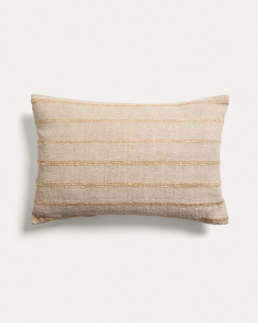 Kissenbezug Japandi Baumwolle Viskose Beige 40x60 cm