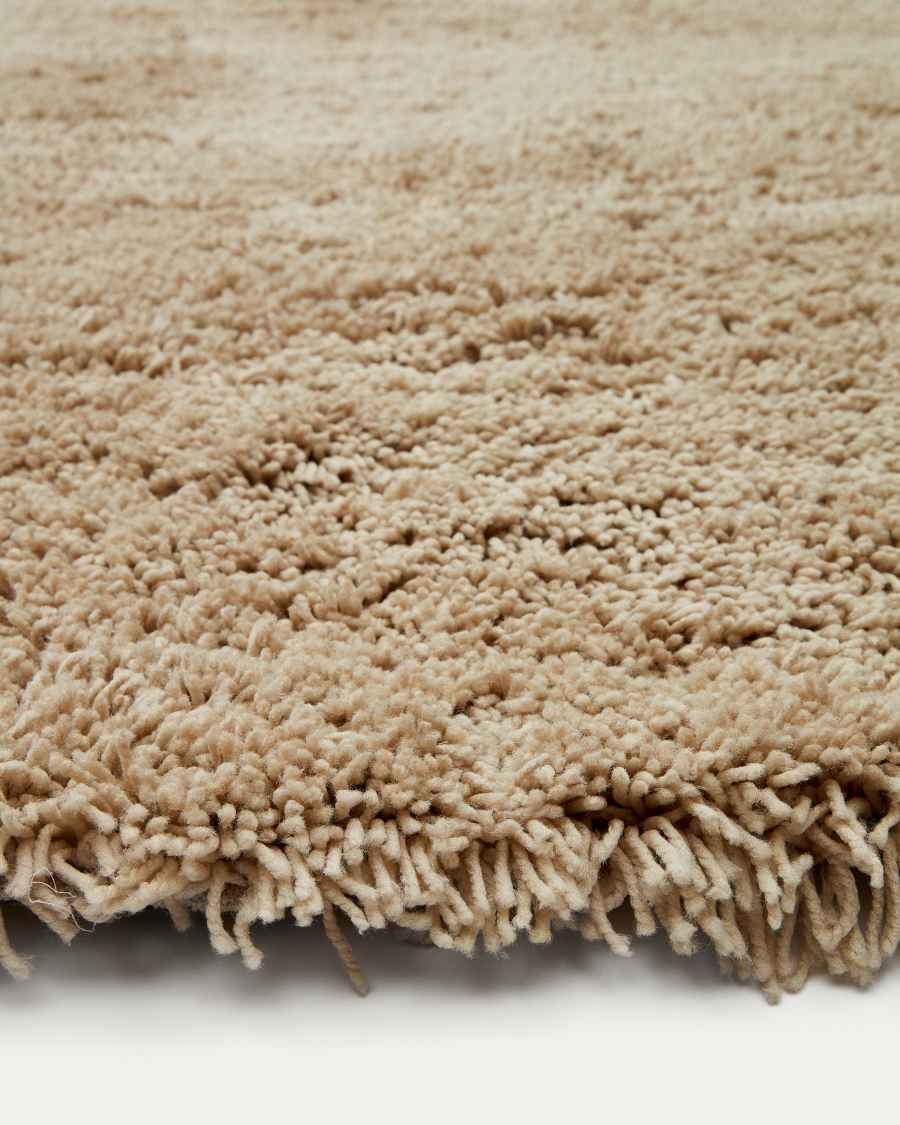 Japandi Teppich aus Baumwolle und Polyester, Beige, 200 x 300 cm