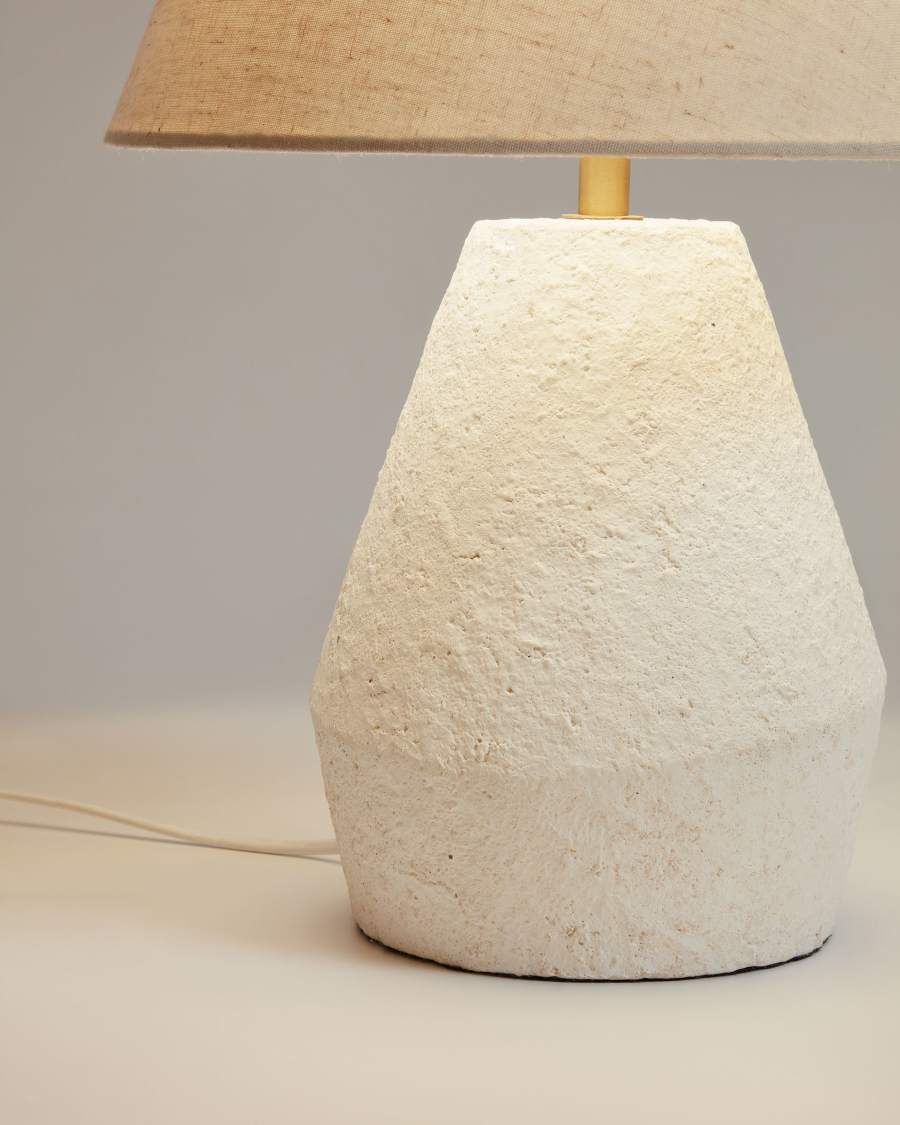 Tischlampe Japandi Magnesia Weiß