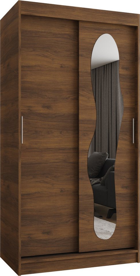 Japandi Schiebetürenschrank mit Spiegel