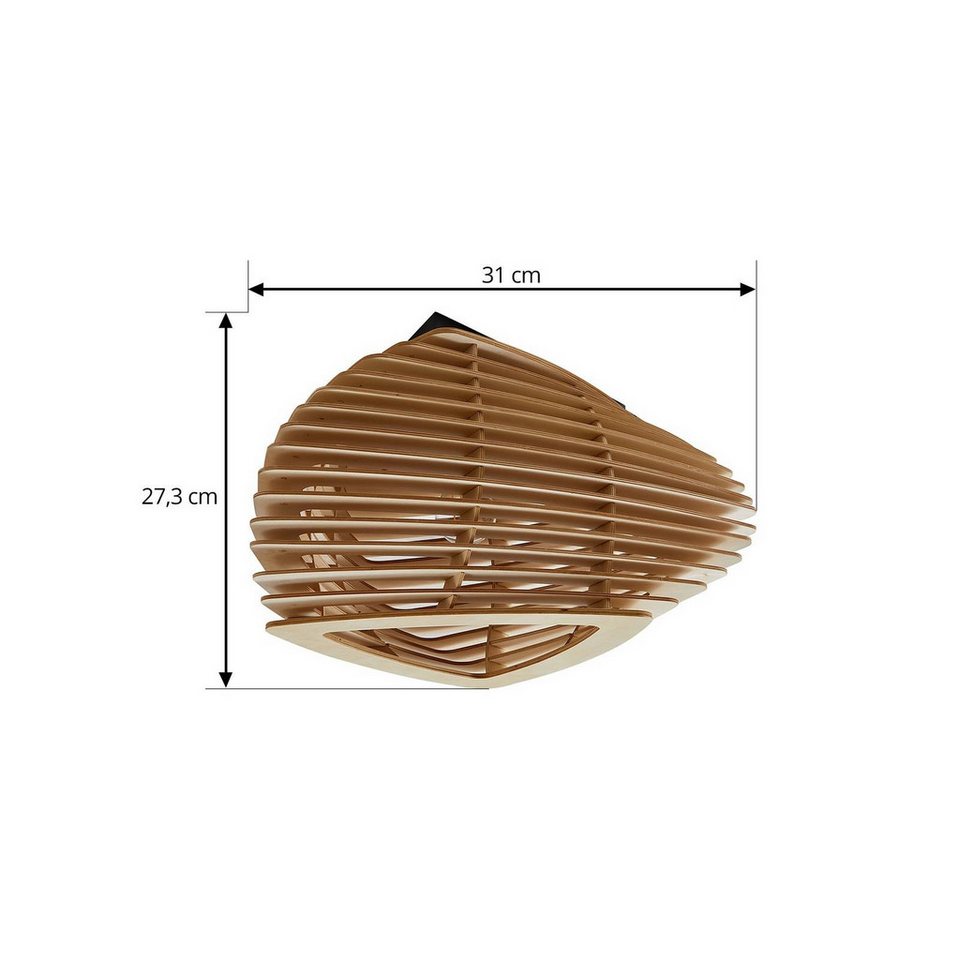 Japandi LED-Deckenleuchte aus Holz