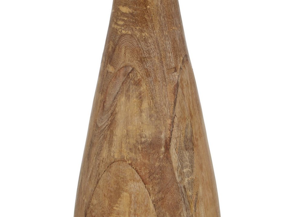 Japandi LED-Stehlampe aus Holz mit geflochtenem Schirm