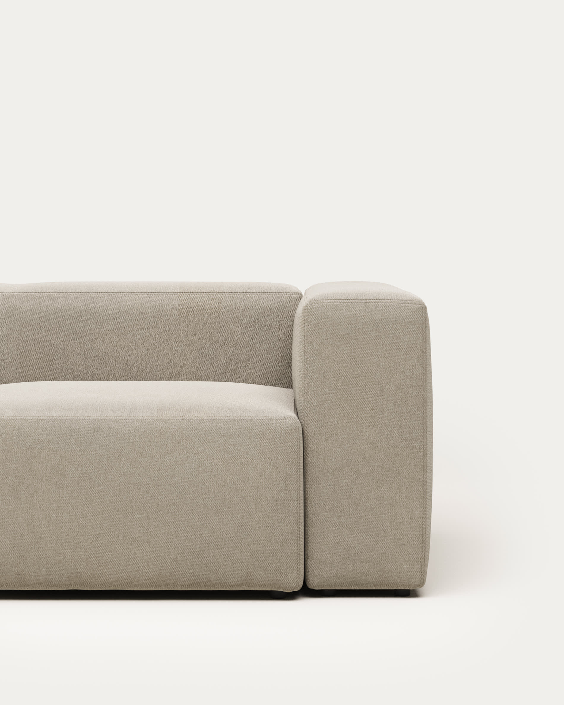 Beige 2-Sitzer Japandi Sofa