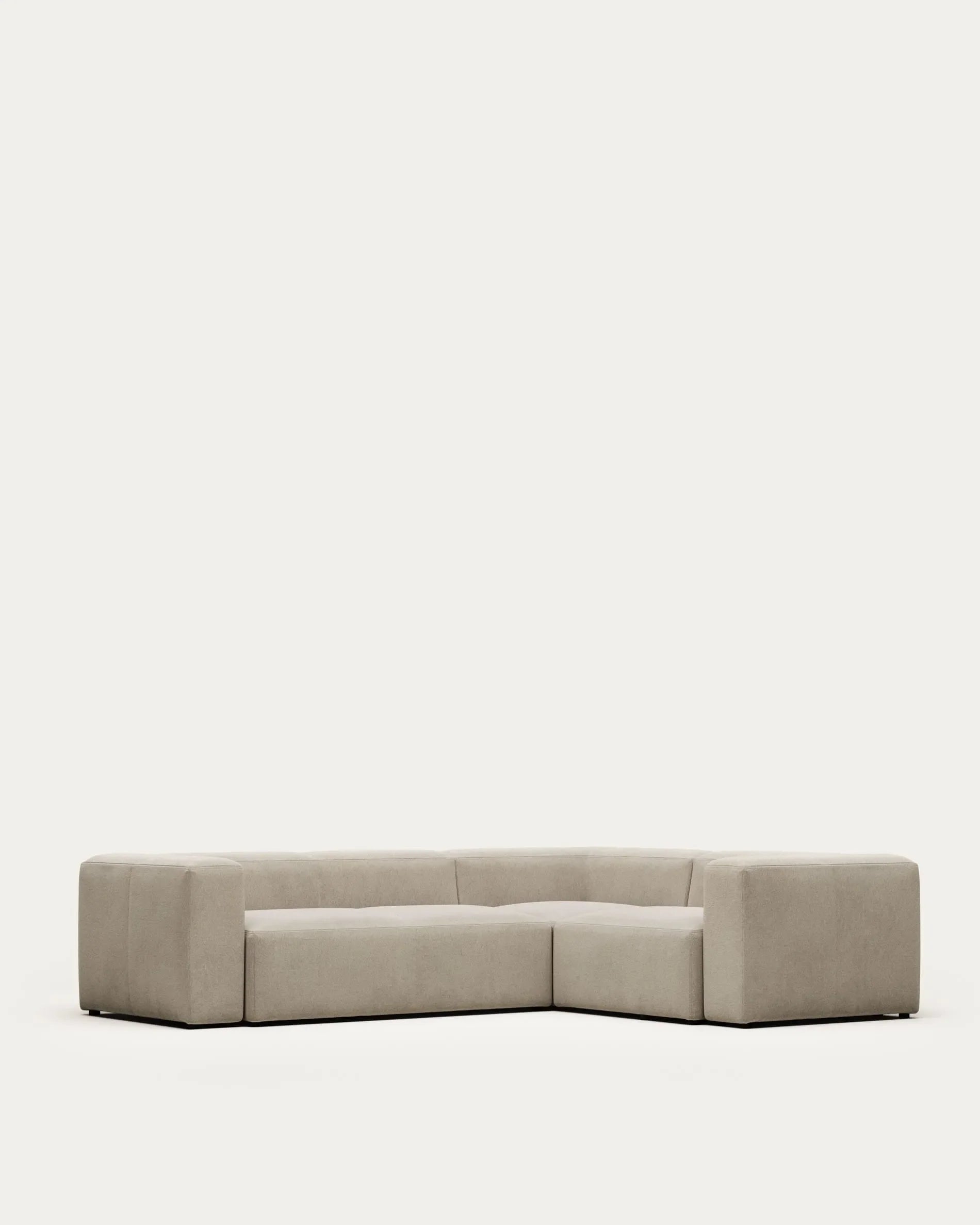 Beige Japandi Ecksofa 3-Sitzer