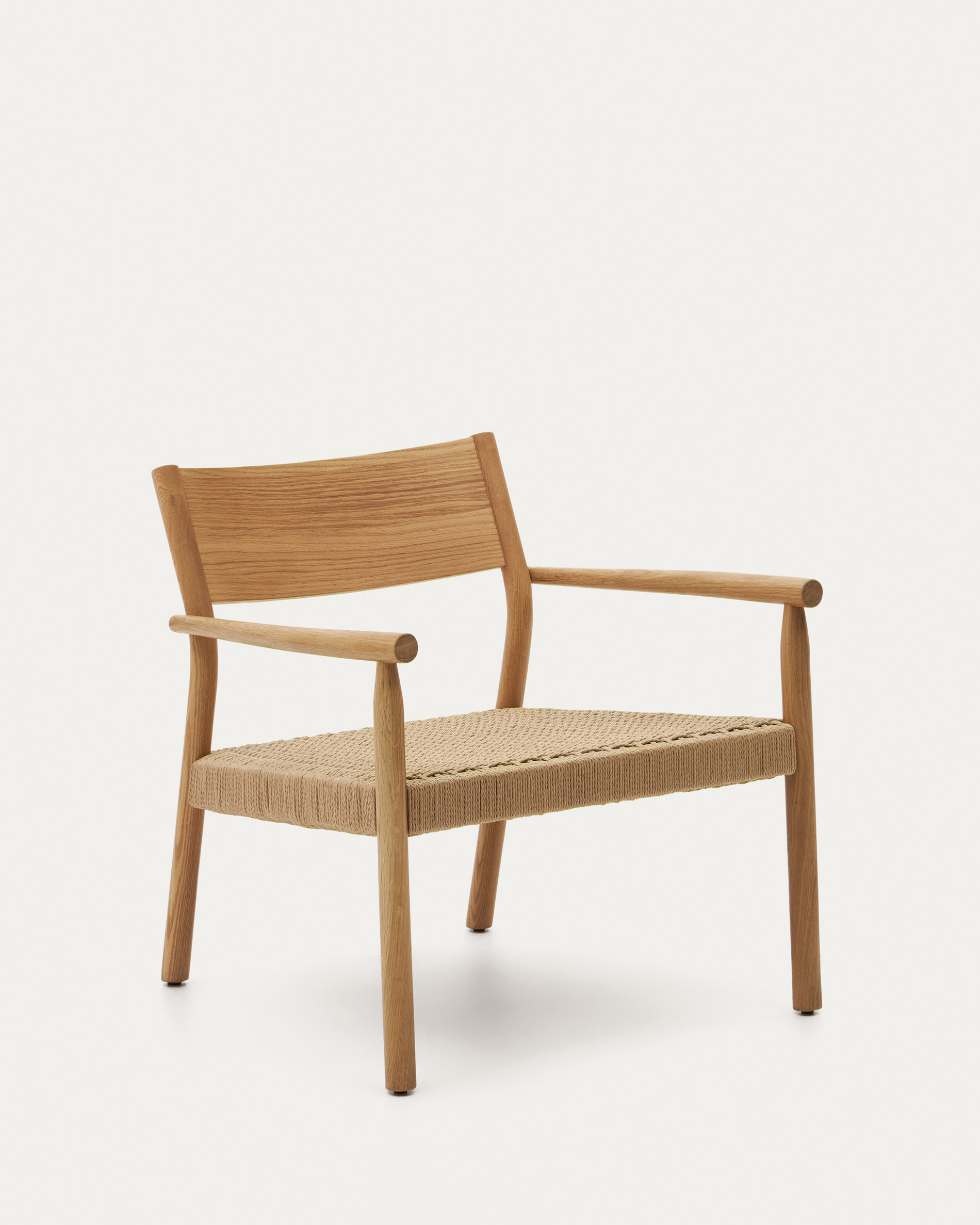 Japandi Sessel aus Holz und Seil