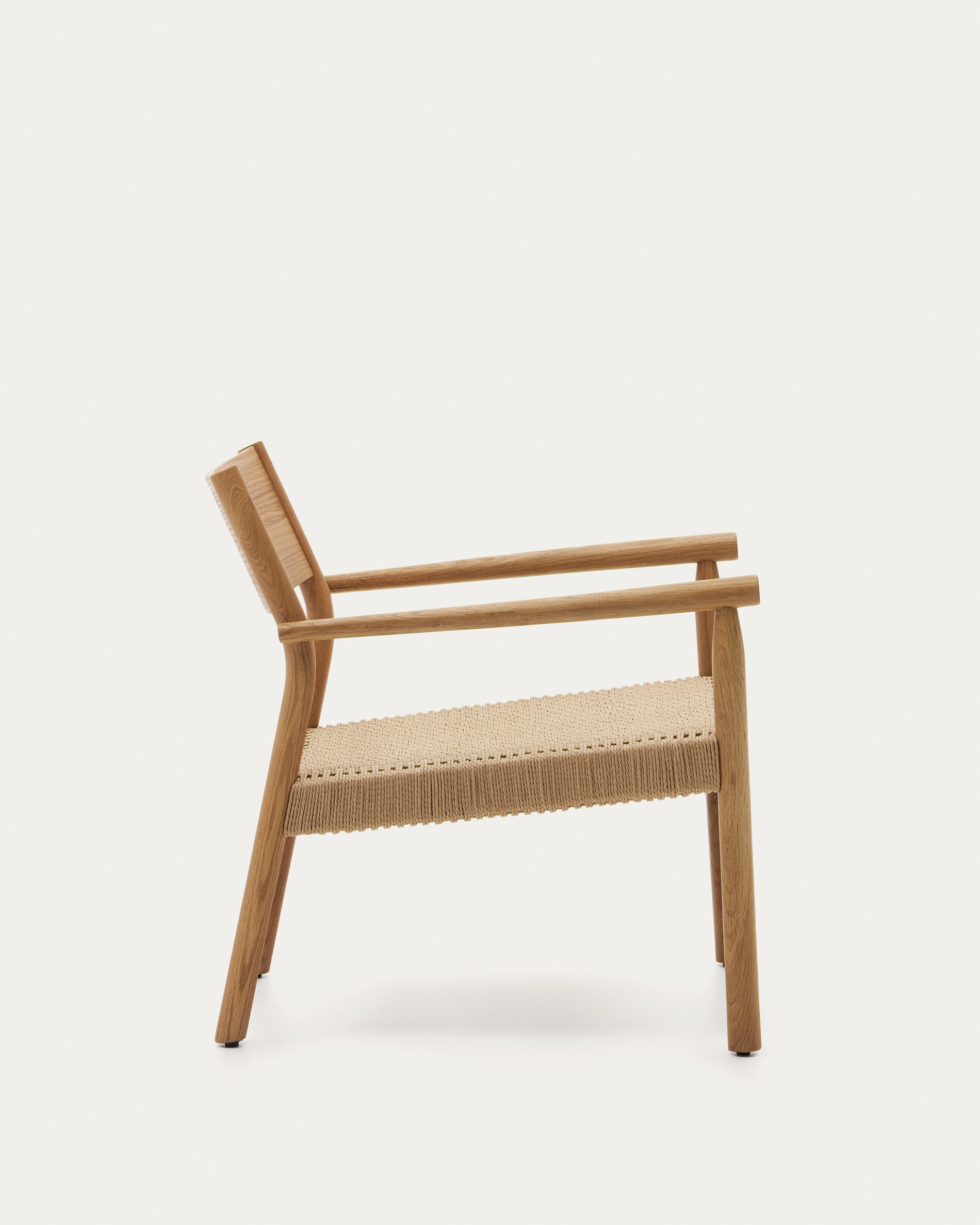Japandi Sessel aus Holz und Seil