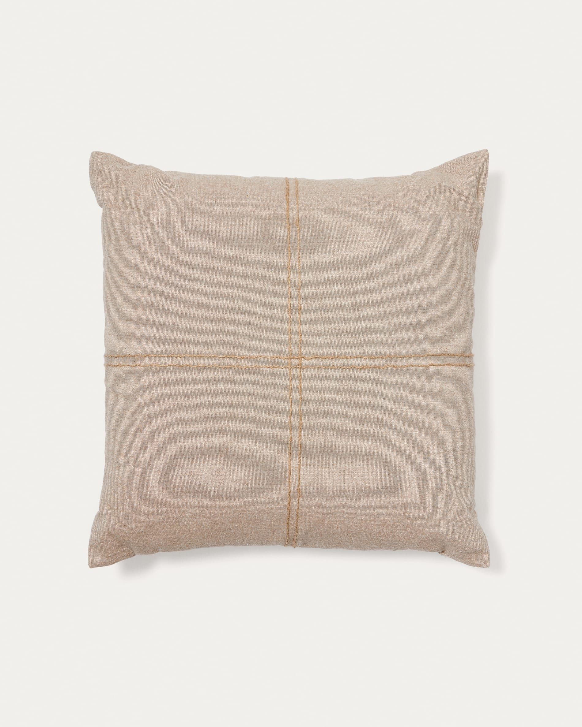 Beige Leinen Kissenbezug Japandi Stil