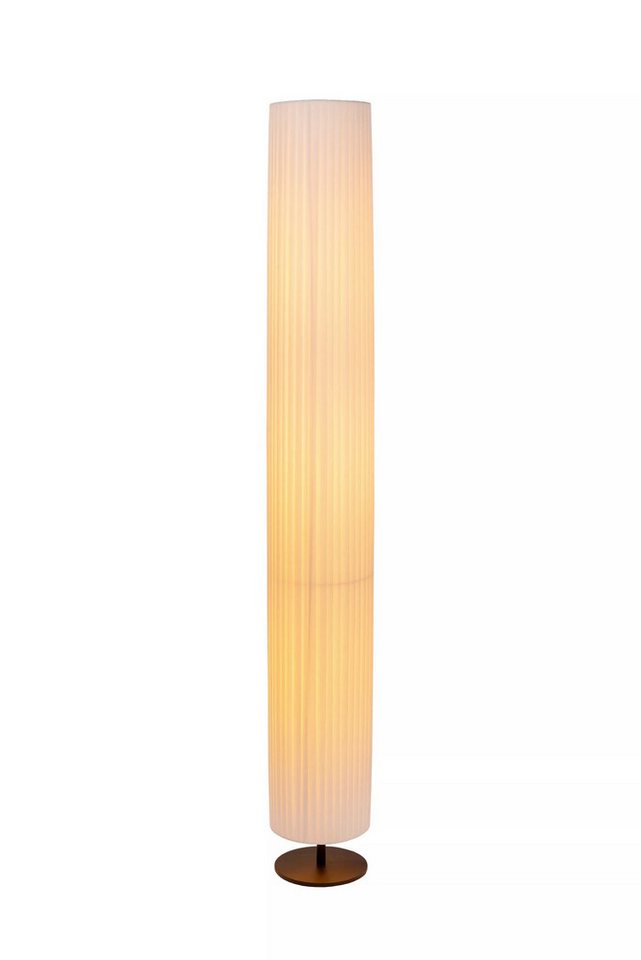 Japandi Stehlampe Schwarz Weiß mit 3 Textilschirmen