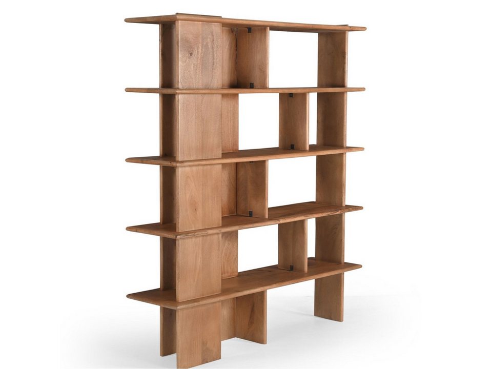 Offenes Japandi Regal aus Mangoholz Natur