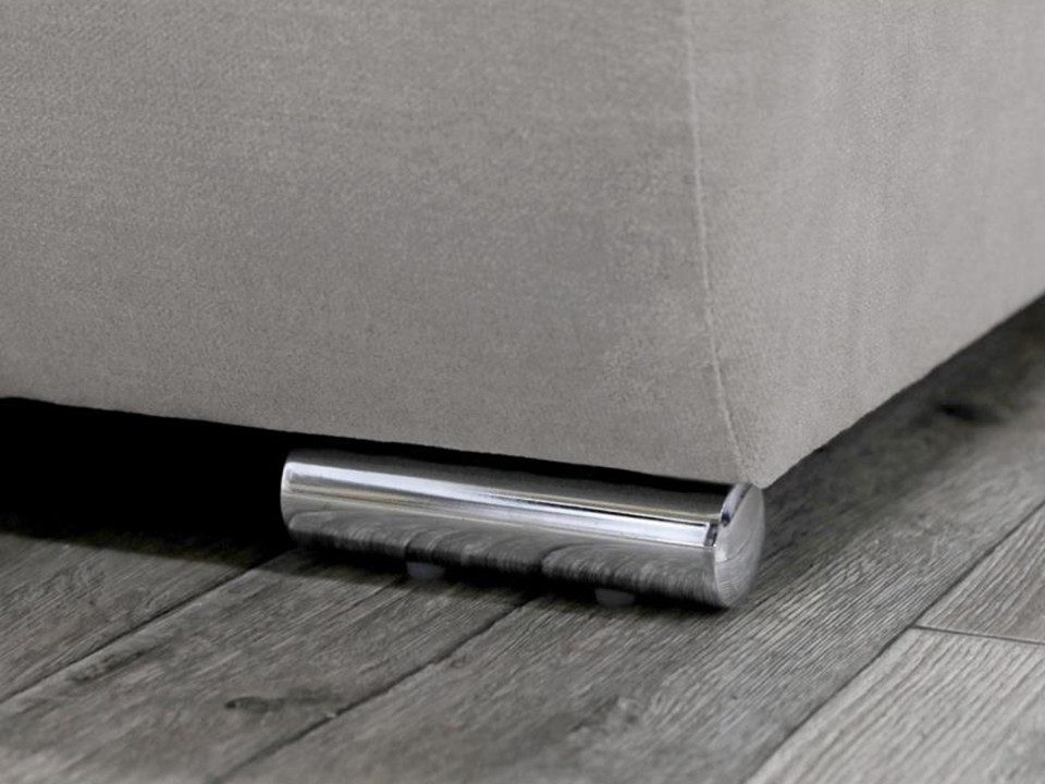 Ecksofa Japandi Hellbeige mit Schlaffunktion und Bettkasten