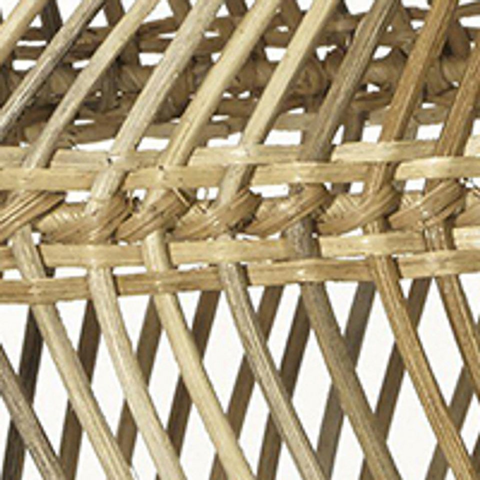 Handgeflochtene Japandi Outdoor-Pendelleuchte aus Naturfasern