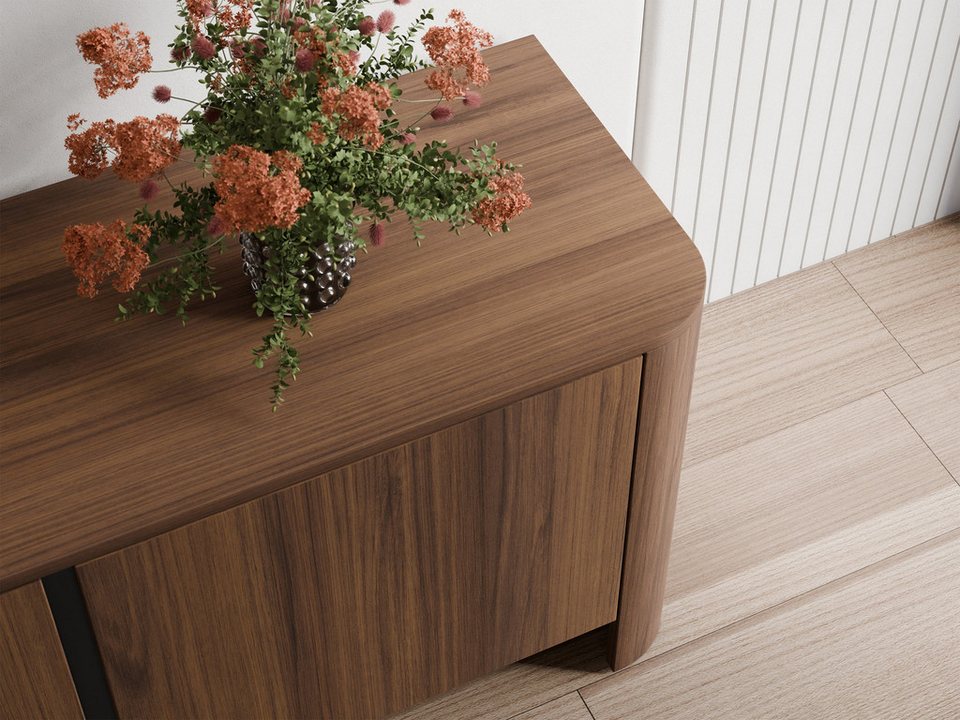 Japandi Regal mit 2 Türen und Soft-Close