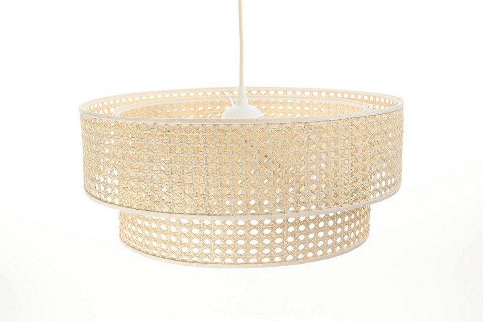Japandi Rattan-Pendelleuchte im Flechtdesign