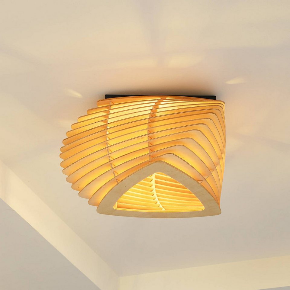 Japandi LED-Deckenleuchte aus Holz