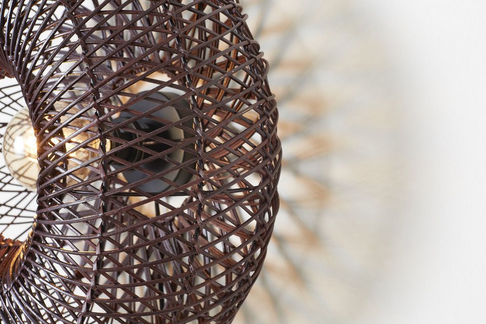 Japandi LED-Wandleuchte aus Naturmaterialien