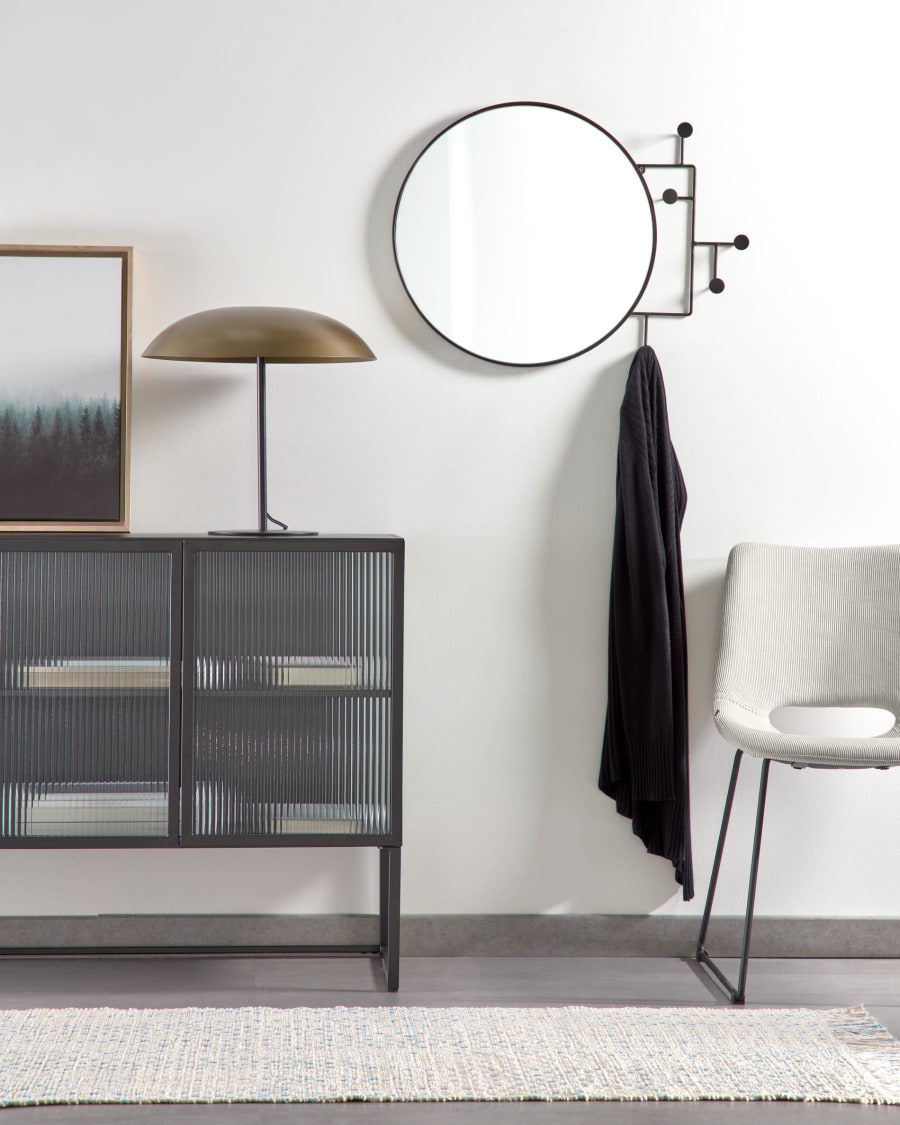 Japandi Tischlampe aus Messing