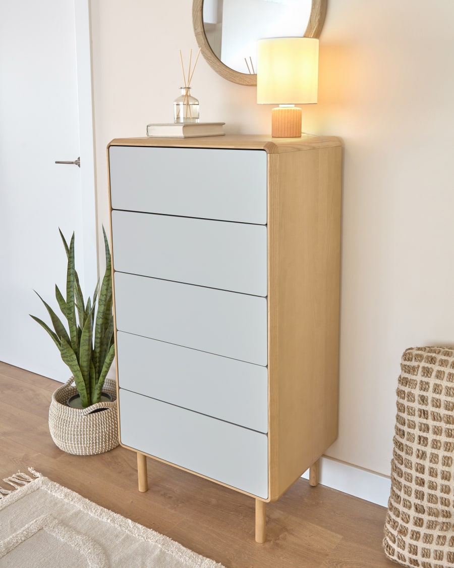 Terrakotta Keramik Japandi Tischlampe