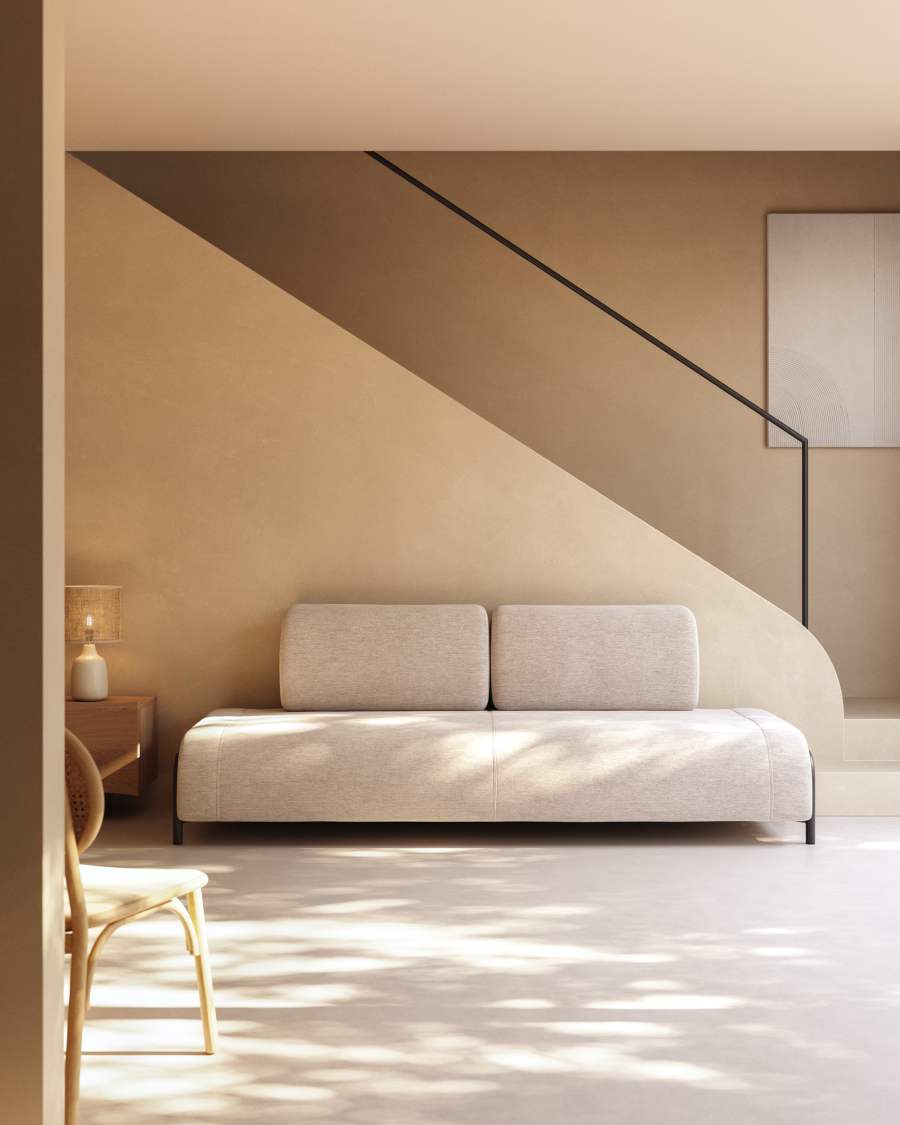 Modulsofa Japandi Beige Grau