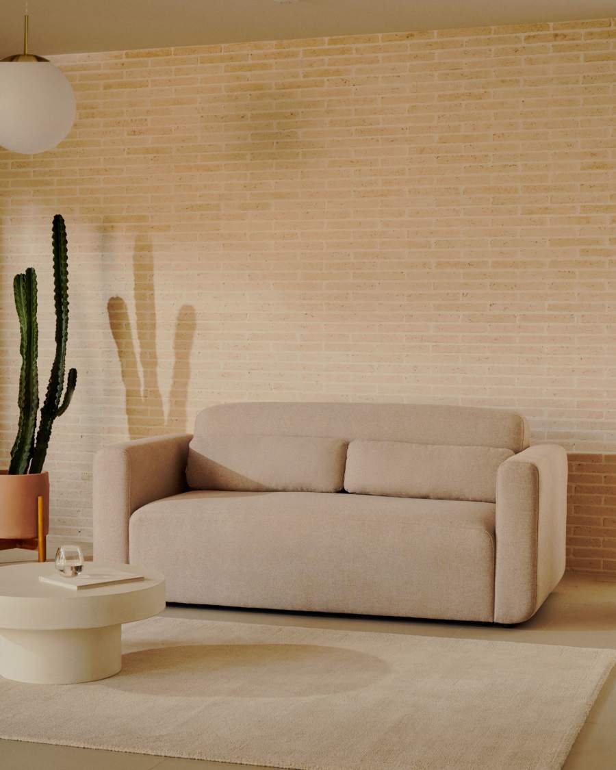 Modulares Japandi Sofa Beige 2-Sitzer