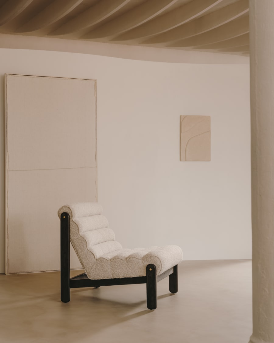 Japandi Organisches Leinwand Wandbild